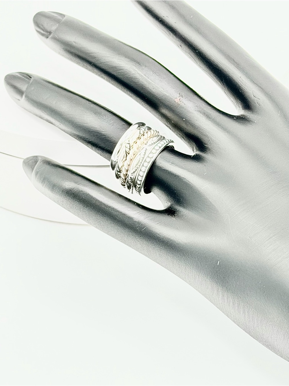 Silpada Sterling Silver “STACKS OF PLENTY” Set of 5 Unique Stacking Rings - Picture 5 of 15